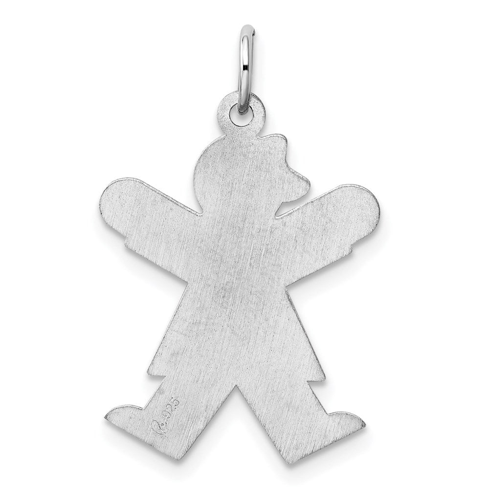 Sterlingsilber Rhodiniert Freude Kinder Charm
