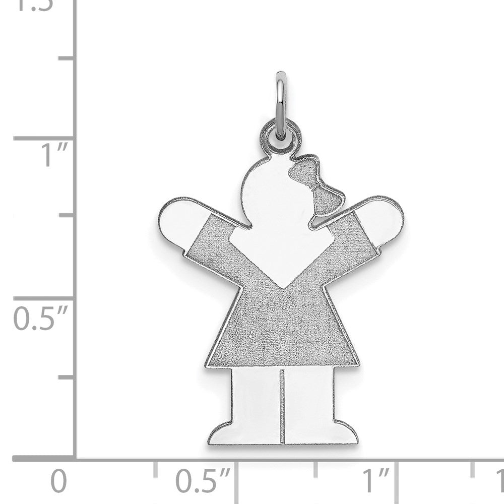 Sterlingsilber Rhodiniert Liebe Kinder Charm