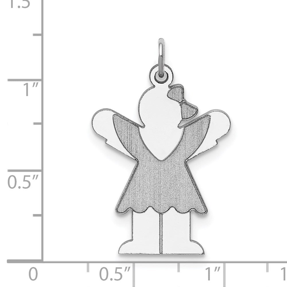 Sterlingsilber Rhodiniert Liebe Kinder Charm