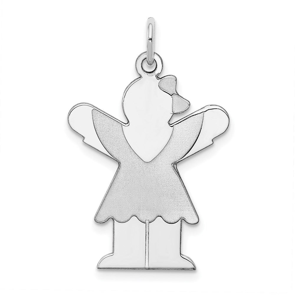 Sterlingsilber Rhodiniert Liebe Kinder Charm