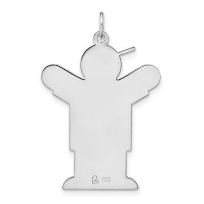 Sterlingsilber Poliert & Lasergraviert Design Liebe Junge Charm