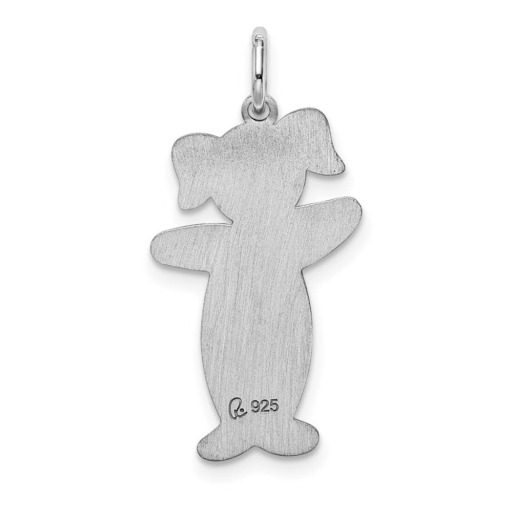 Sterlingsilber Rhodiniert Country Seite Cuddle Charm