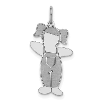 Sterlingsilber Rhodiniert Country Seite Cuddle Charm