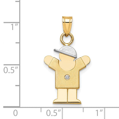 14K Bicolor Diamant-Anhänger für Kinder