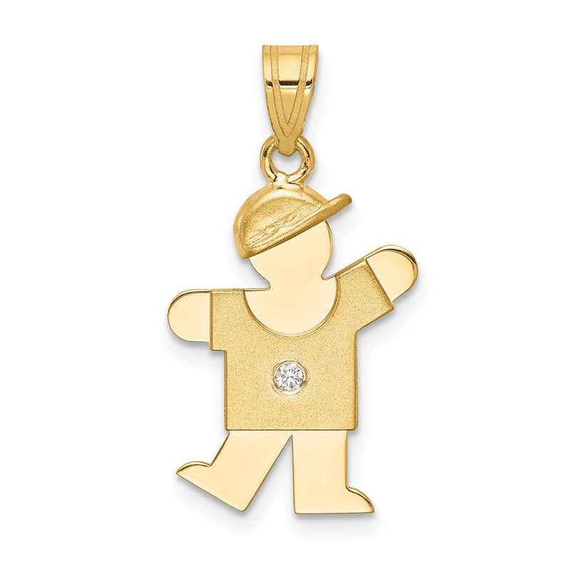 14K Gelbgold Diamant-Anhänger für Kinder