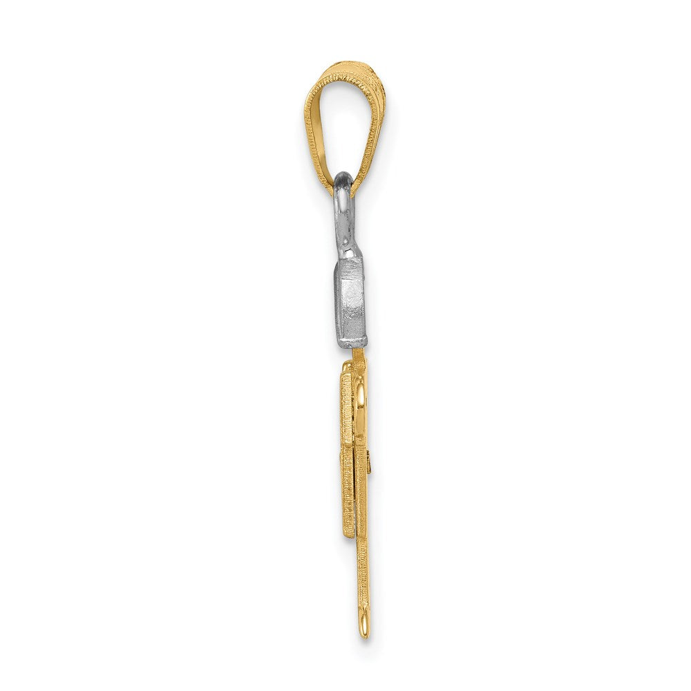 14K Bicolor Kinder-Anhänger mit VS Diamant