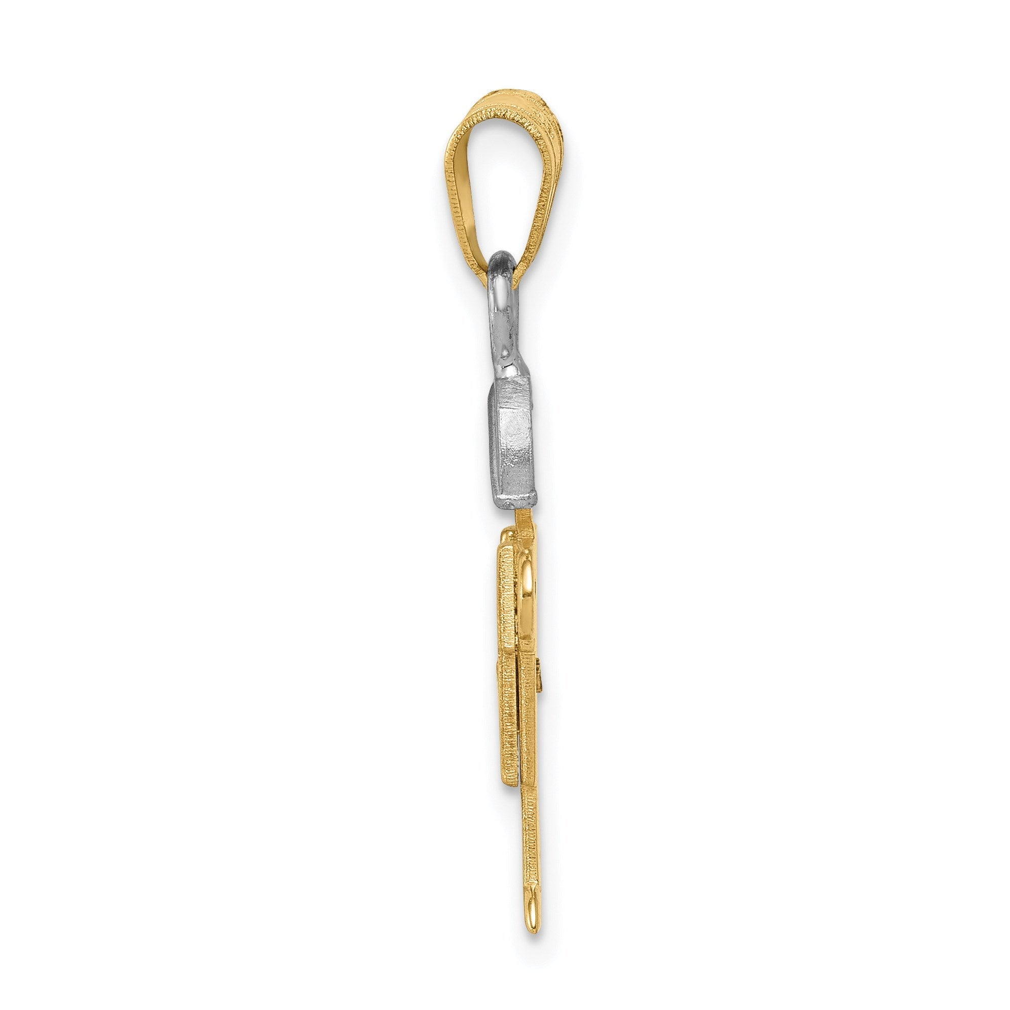 14K Bicolor Diamant-Anhänger für Kinder