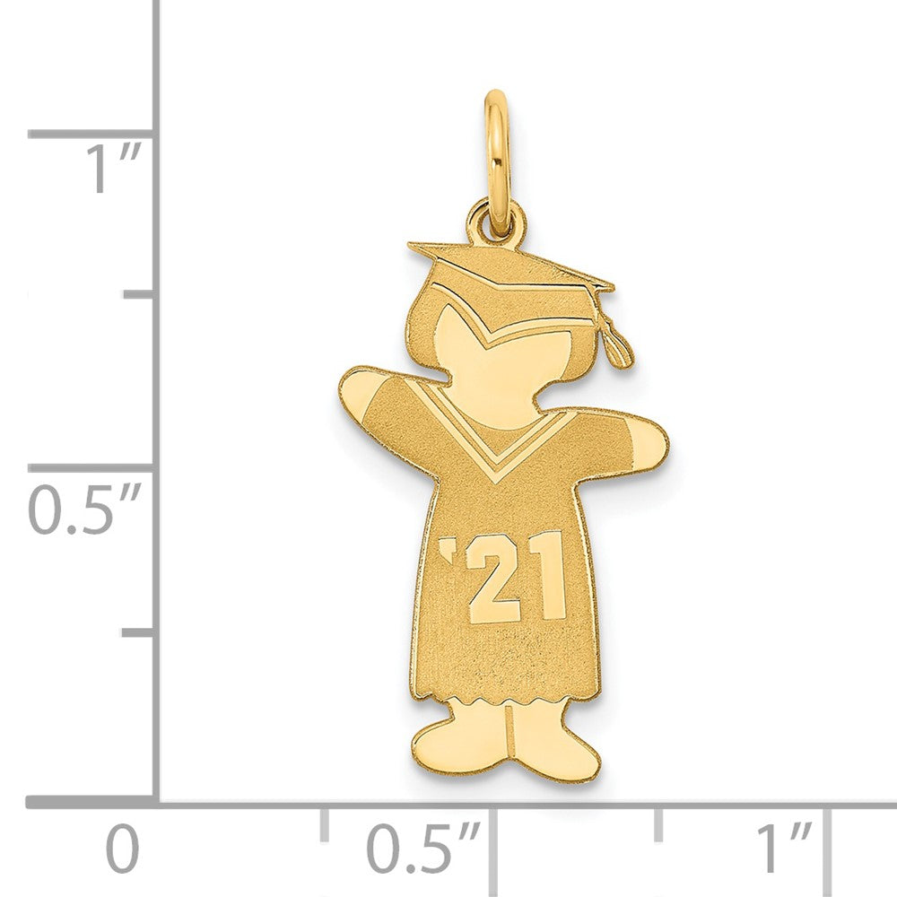Vergoldet Gp Sterlingsilber Class Of 2021 Mädchen Cuddle Charm
