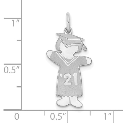Sterlingsilber Rhodiniert Class Of 2021 Mädchen Cuddle Charm