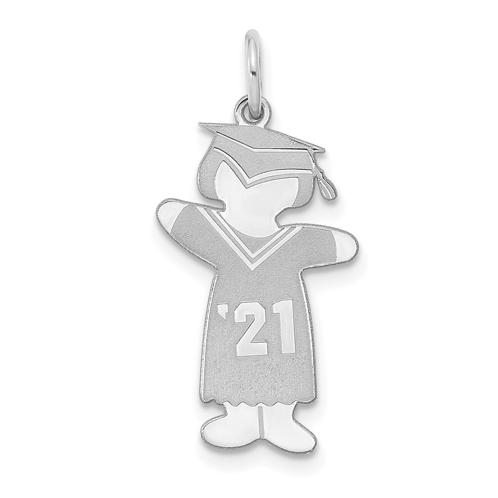 Sterlingsilber Rhodiniert Class Of 2021 Mädchen Cuddle Charm