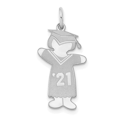 Sterlingsilber Rhodiniert Class Of 2021 Mädchen Cuddle Charm