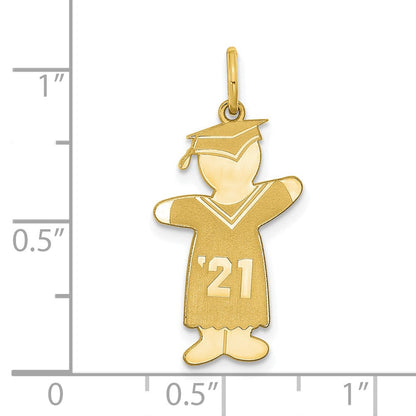 Vergoldet Gp Sterlingsilber Class Of 2021 Junge Cuddle Charm
