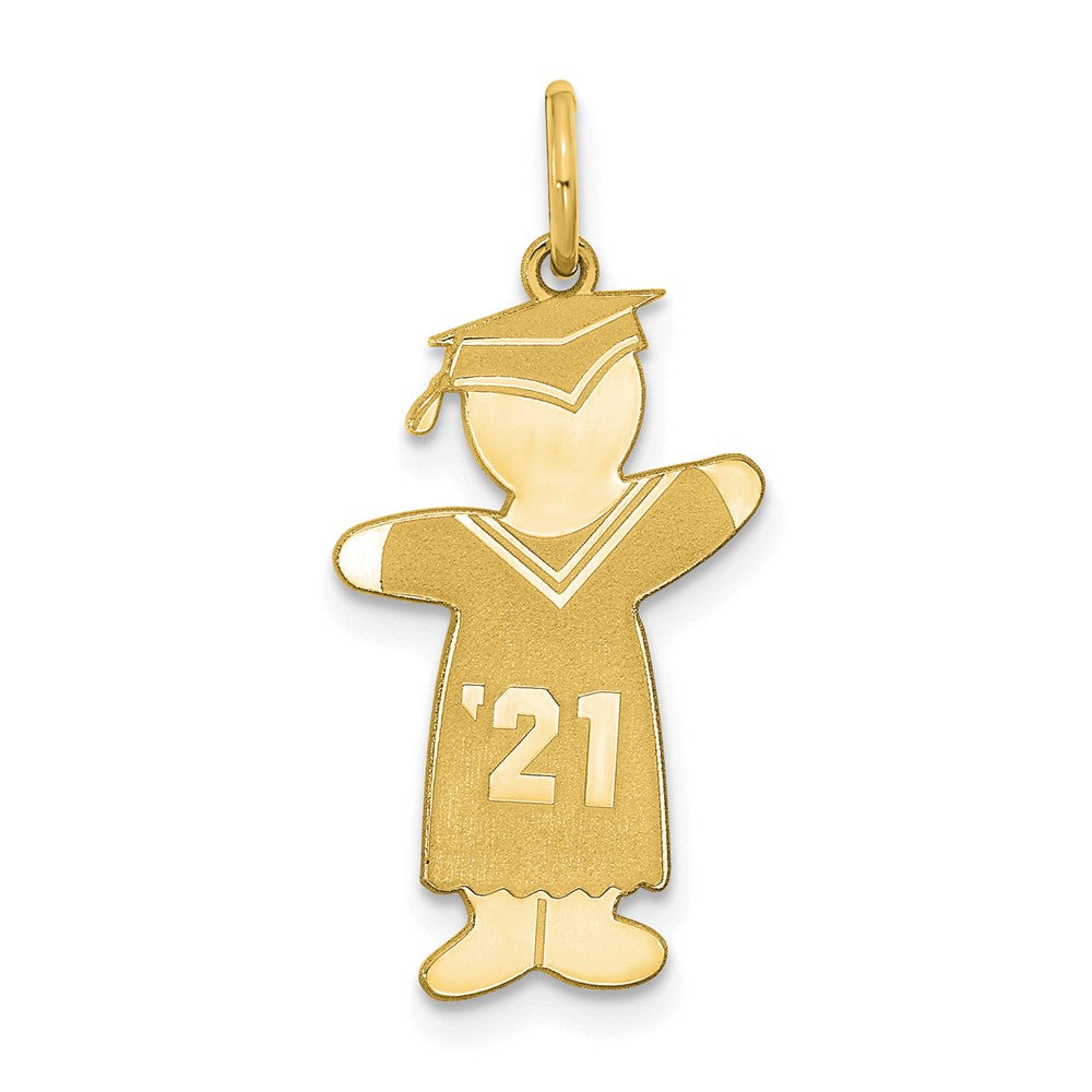 Vergoldet Gp Sterlingsilber Class Of 2021 Junge Cuddle Charm