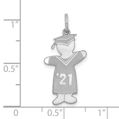 Sterlingsilber Rhodiniert Class Of 2021 Junge Cuddle Charm