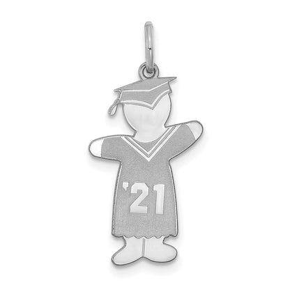 Sterlingsilber Rhodiniert Class Of 2021 Junge Cuddle Charm