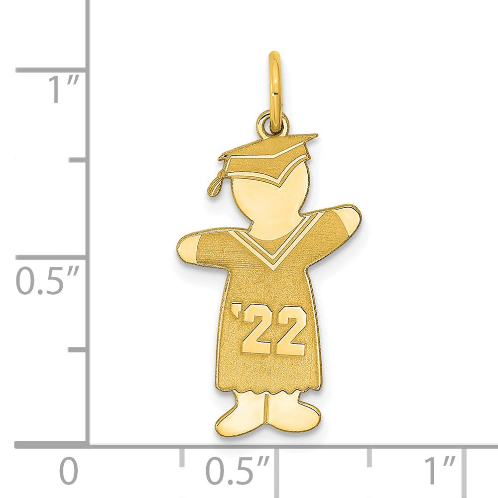 Vergoldet Gp Sterlingsilber Class Of 2022 Junge Cuddle Charm