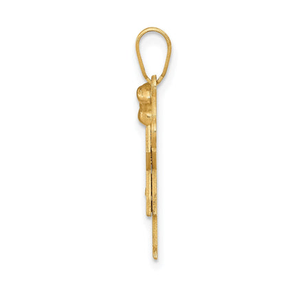 14K Bicolor Diamant-Anhänger für Kinder