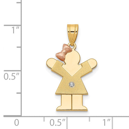 14K Bicolor Diamant-Anhänger für Kinder VS