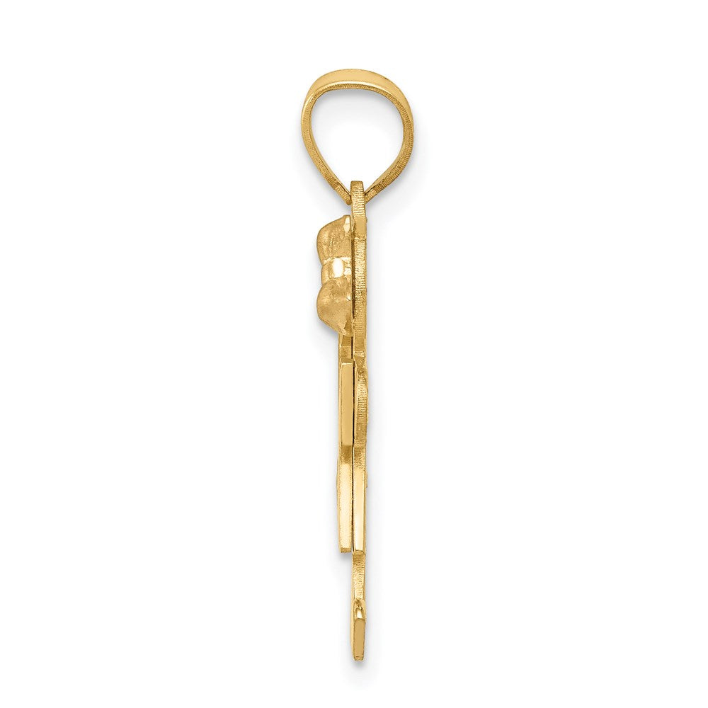 14K Bicolor Diamant-Anhänger für Kinder