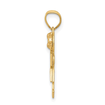 14K Bicolor Diamant-Anhänger für Kinder