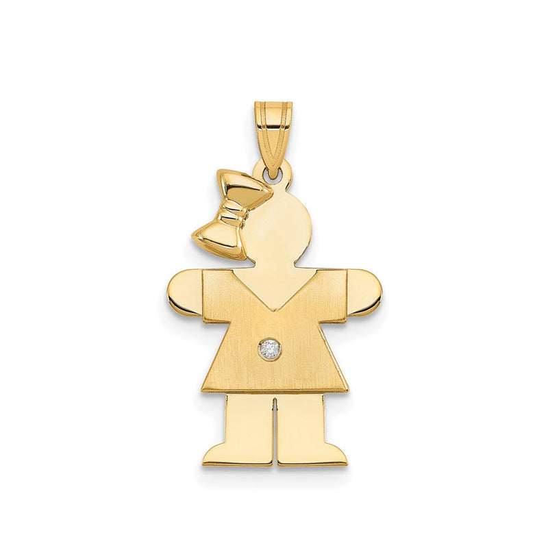 14K Gelbgold Diamant-Anhänger, VS