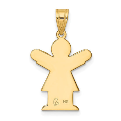 14K Gelbgold Mädchen-Charm