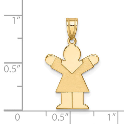 14K Gelbgold Mädchen-Charm