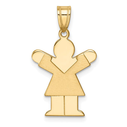 14K Gelbgold Mädchen-Charm