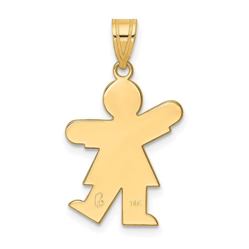 14K Gelbgold Mädchen-Charm