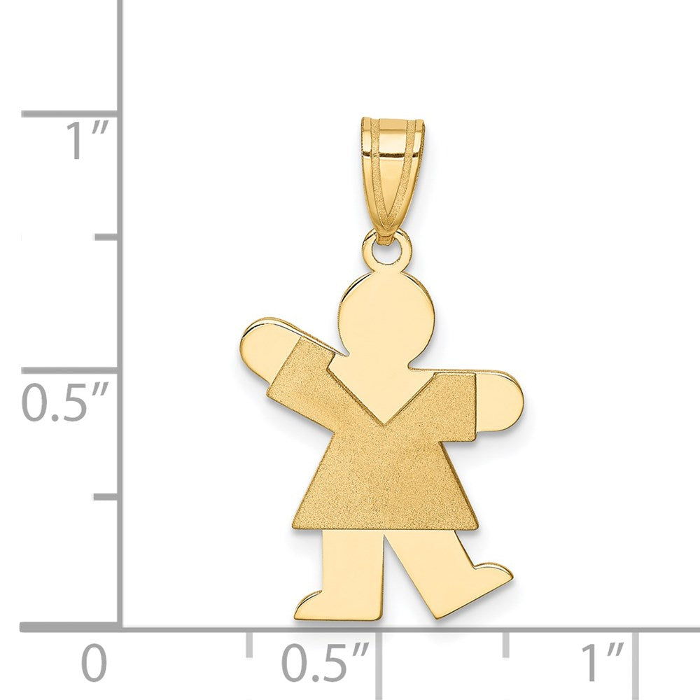 14K Gelbgold Mädchen-Charm