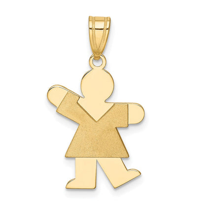 14K Gelbgold Mädchen-Charm