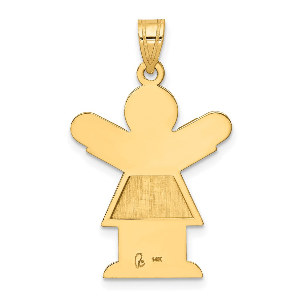 14K Gelbgold Mädchen-Charm