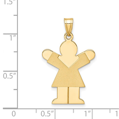 14K Gelbgold Mädchen-Charm