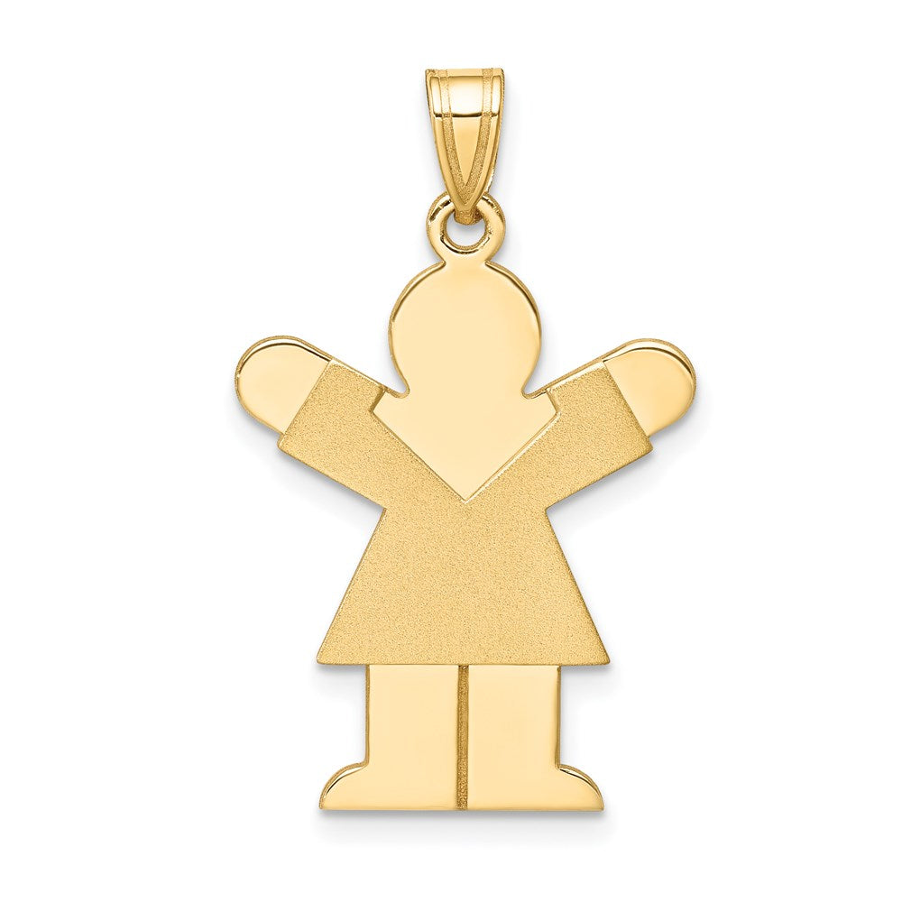 14K Gelbgold Mädchen-Charm