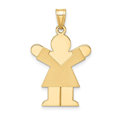 14K Gelbgold Mädchen-Charm