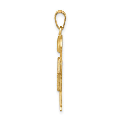 14K Gelbgold Diamant-Anhänger für Kinder