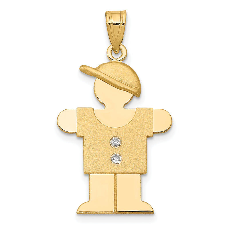 14K Gold Diamant-Anhänger für Kinder