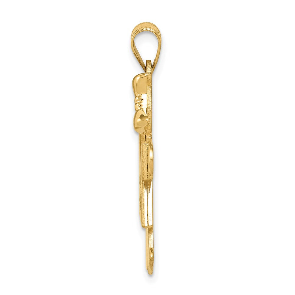 14K Diamant-Anhänger „AA“ für Kinder