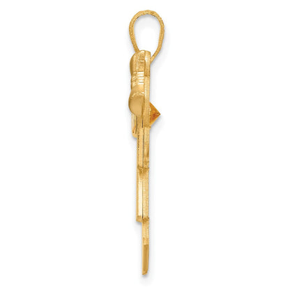 14K Gelbgold 14K Mädchen mit Zirkonia November Geburtsstein Charm