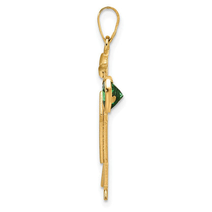 14K Gelbgold 14K Junge mit Zirkonia May Geburtsstein Charm