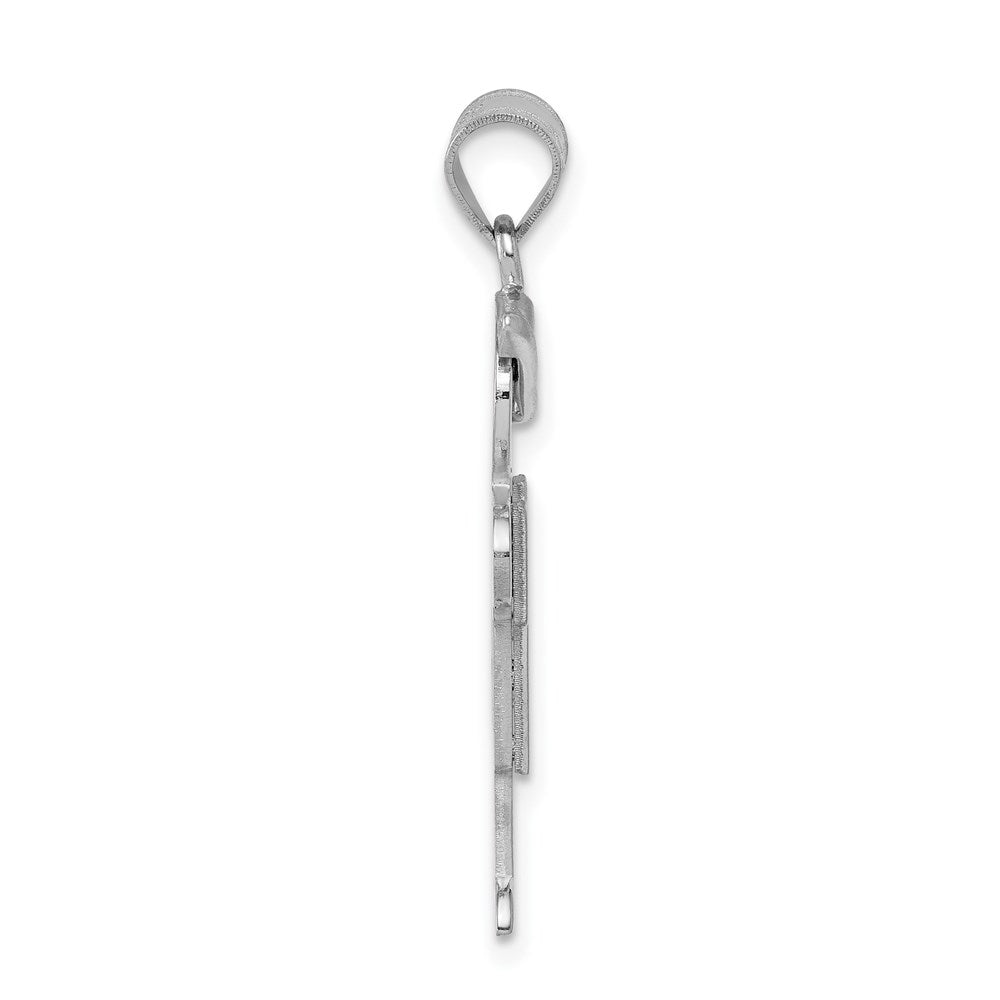 14K Weißgold Charm „Junge mit Hut", mittelgroß, rechts positioniert, gravierbar