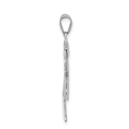 14K Weißgold Charm „Junge mit Hut“ (rechts), mittelgroß, gravierbar