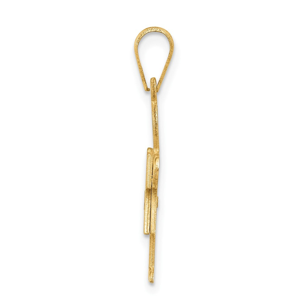 14K Gelbgold Kinder-Anhänger mit AA-Diamant