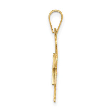 14K Gelbgold Kinder-Anhänger mit AA-Diamant