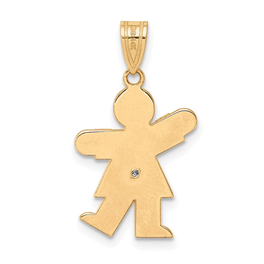 14K Diamant-Anhänger für Kinder