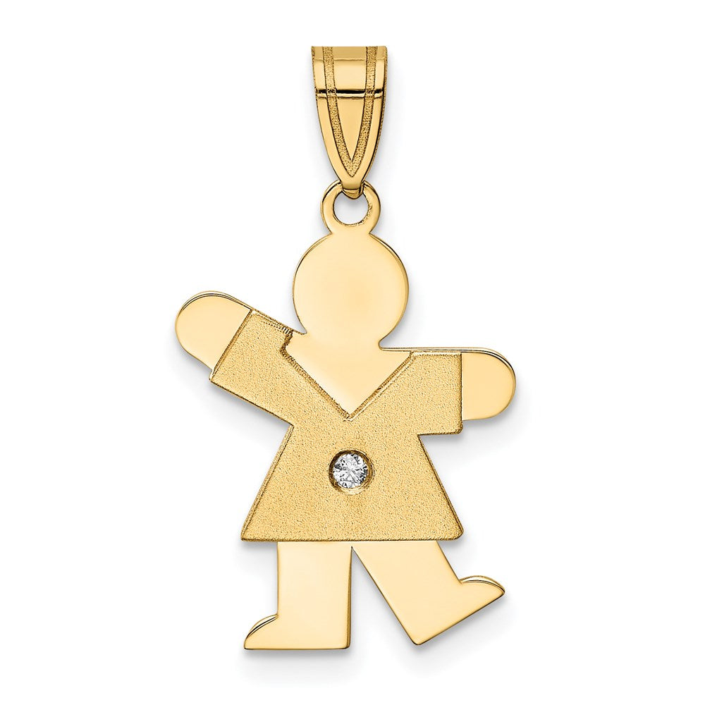 14K Diamant-Anhänger für Kinder