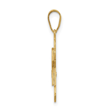 14K Gelbgold Diamant-Anhänger für Kinder