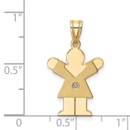 14K Anhänger mit AA-Diamant für Kinder