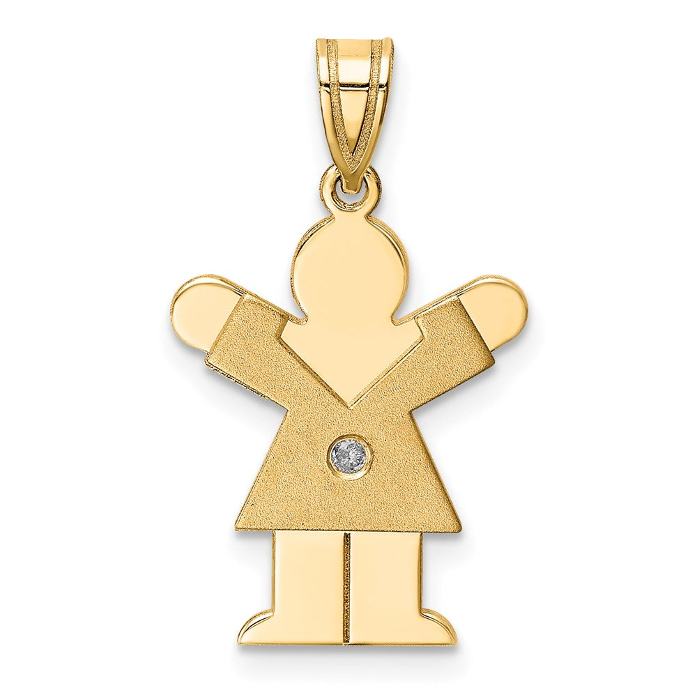 14K Anhänger mit AA-Diamant für Kinder