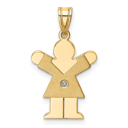 14K Anhänger mit AA-Diamant für Kinder